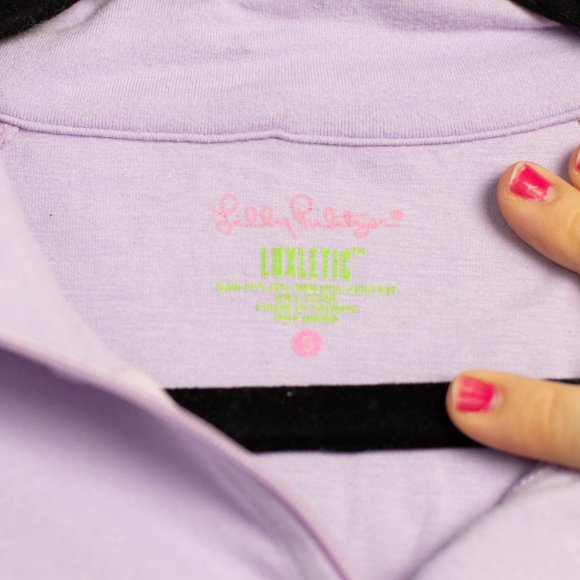 Lilly Pulitzer Luxletic Lilac Half Zip Pullover - Picture 3 of 5